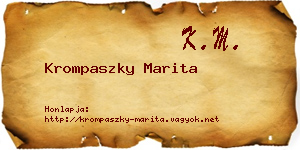 Krompaszky Marita névjegykártya